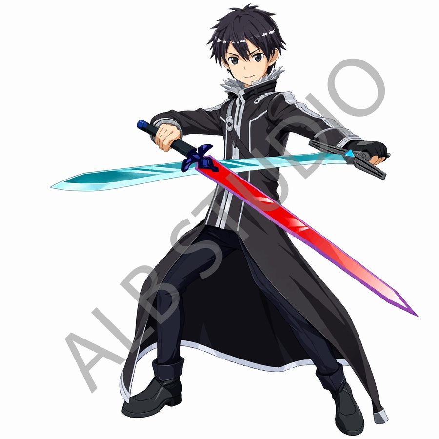 Original character — dual-blade swordsman in a dark coat